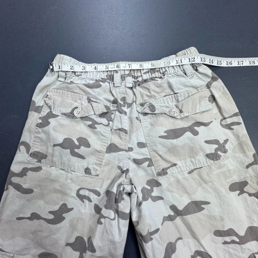 RSQ Camo Cargo Pants Women's XS Tan Beige Utility Straight Leg Cotton Workwear - Picture 9 of 11